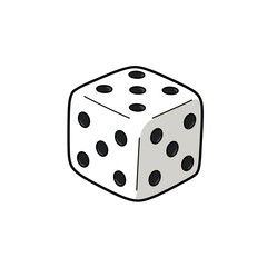 dice on white background