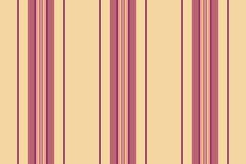 Bomposition background stripe texture, mother pattern lines textile. Delvet seamless vertical vector fabric in pink and amber colors.