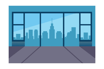 city skyline in the night