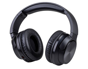 Noise-cancelling headphones, studio style, PNG.