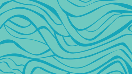 Abstract Cyan Fluid Waves Background