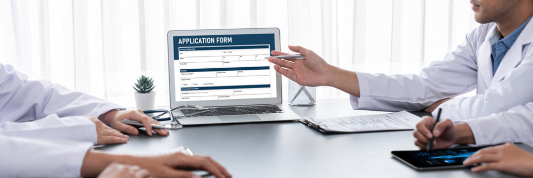 Online application form for brisk registration on the internet website