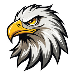 Obraz premium bald eagle head vector.