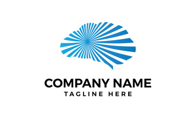 Blue  brain in a shape of a brain