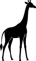 Giraffe silhouette with long neck