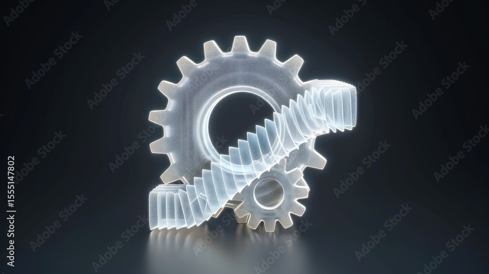 Poster abstract gears interlocking: mechanism of innovation and precision