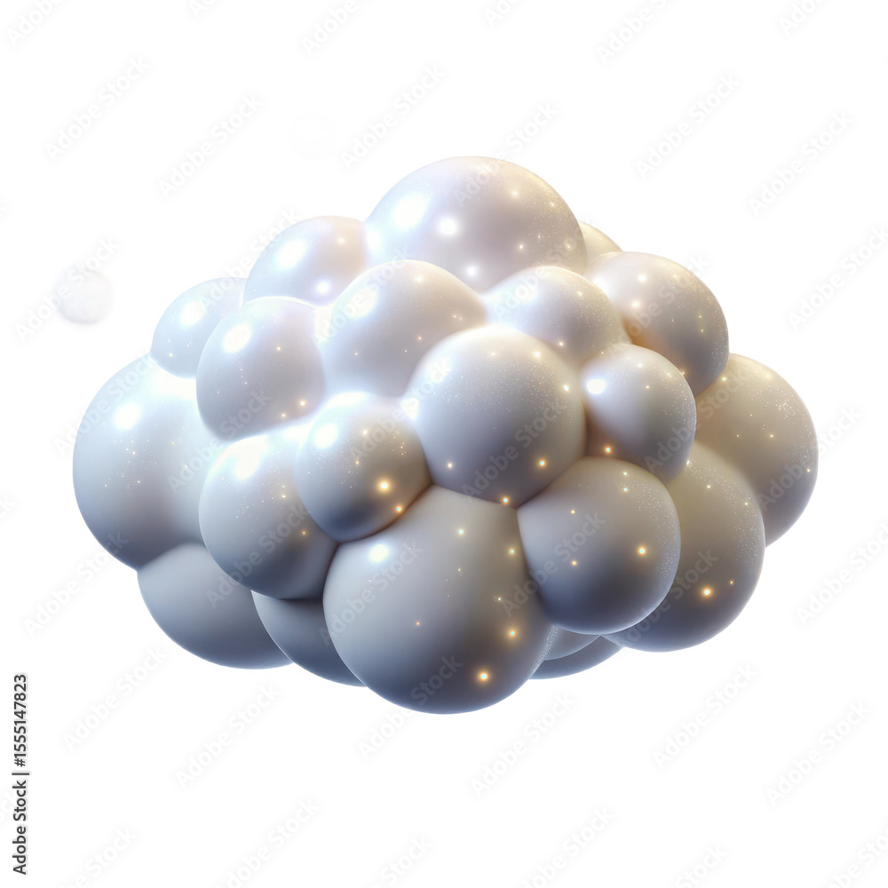 Poster white cloud render fluffy cloudscape cloudy sky weather forecast abstract art design element backgro