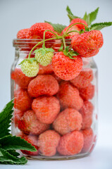 raspberry in a glass 