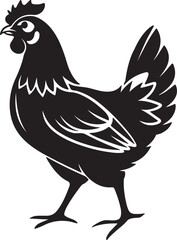  silhouette hen vector icon design with white background 
