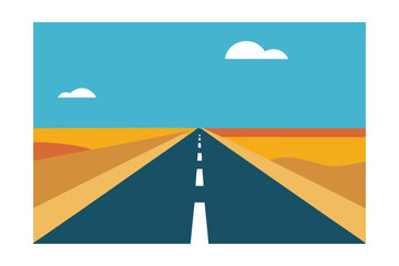 Endless Journey Open Road Ahead, Desert Highway Adventure