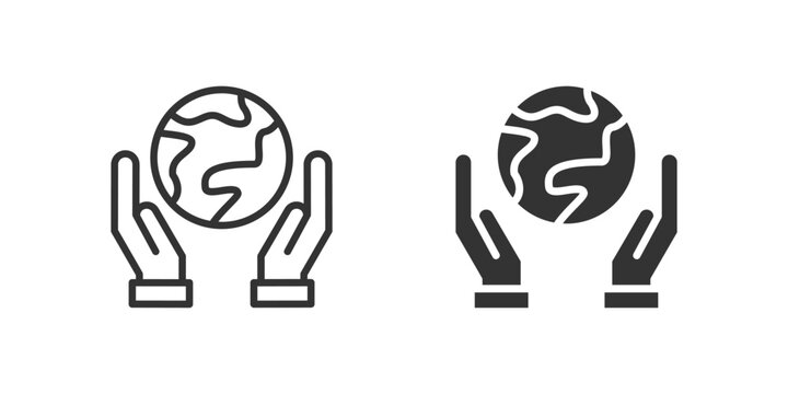Earth care icon set illustrating sustainability, conservation, and eco-awareness.