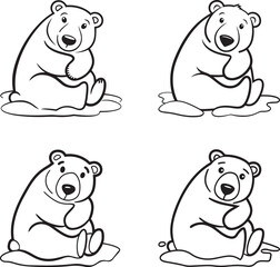 cute Panda icon vector image