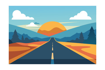 Scenic Sunset Road Trip  A Journey into the Mountains
