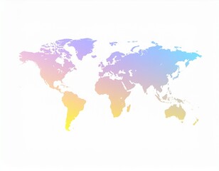 Obraz premium mapa del mundo con un diseño minimalista y estilizado