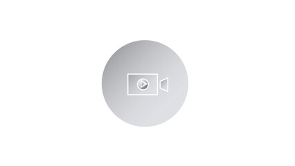 Abstract  circle recorder camera icon logo design,video camera icon on white white background.