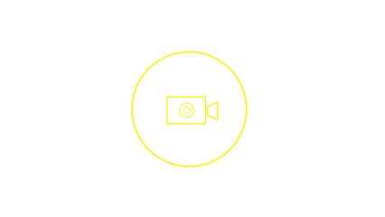 Abstract  circle recorder camera icon logo design,video camera icon on white white background.