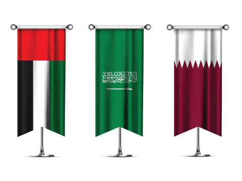 National Design Featuring Saudi Arabia, United Arabe of Emirates and Qatar Identity