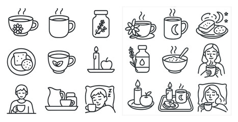 Set of images of people eating and drinking, including coffee, tea, and other beverages. The images are in black and white and are arranged in a grid. The mood of the images is relaxed and casual