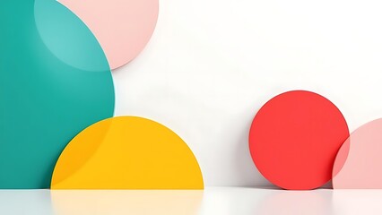 Colorful Geometric Shapes Arrangement abstract circles