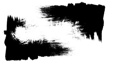 Grungy black paint stroke background with distressed texture, Rough abstract banner for design and creative projects with a dark artistic mood