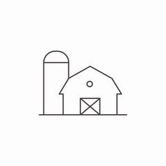 barn silo icon sign vector