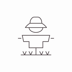 garden scarecrow icon sign vector