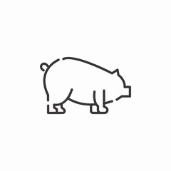 pig animal icon sign vector