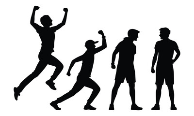 Person walking in outdoor environment silhouette