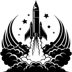 rocket on the sea