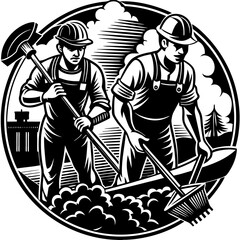 vector illustration of a man with a sword