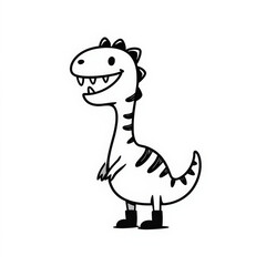 Obraz premium A cartoon dinosaur with a big smile on its face