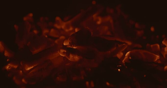 Burning Firewood and Charcoal in a Rural Kiln with Flying Fire Particles