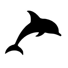 Modern Branding Inspired Dolphin Icon Featuring Minimalist Black Vector Lines on Stark White Background for Sleek Visual Identity