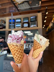 ice cream in a hand