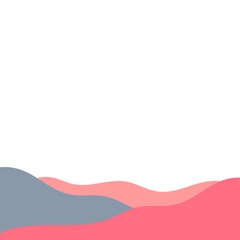 Abstract Footer Flat Color