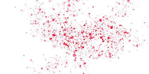 Red Splatter: Abstract Art Background Texture on transparent background