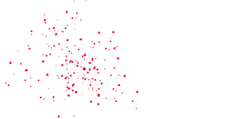 Red Particles on Black Background: Abstract Design Element on transparent background