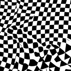 Diagonal checker board stripe, retro racing theme, black and white vector design