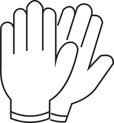  Simple line art gloves icon