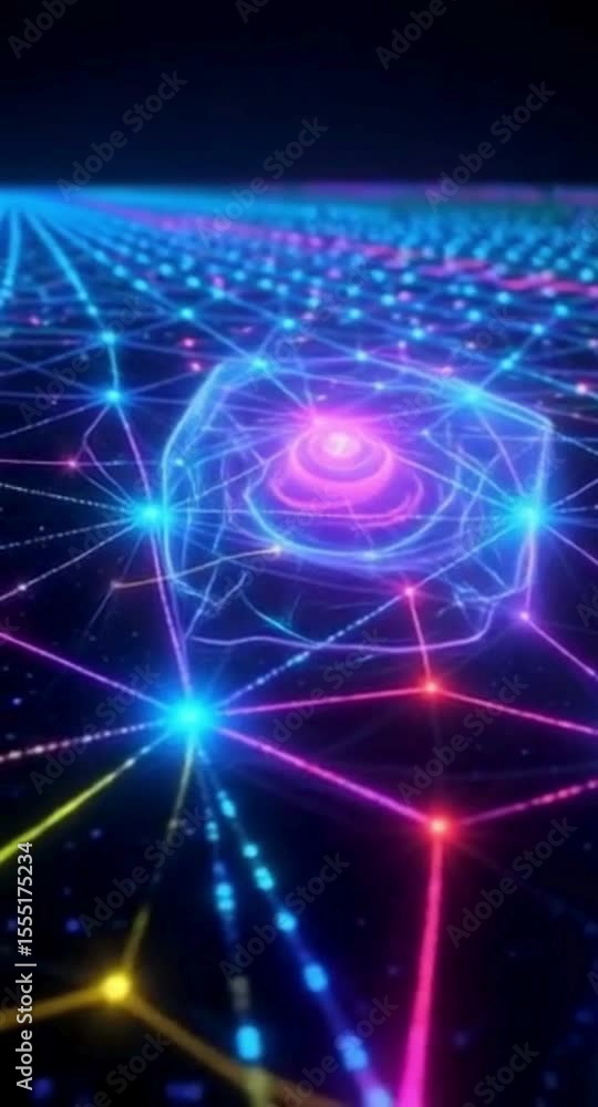 Poster abstract network connection futuristic technology background