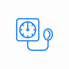 blood pressure monitor icon sign vector