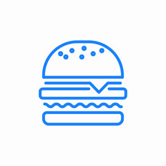 burger fast food icon sign vector