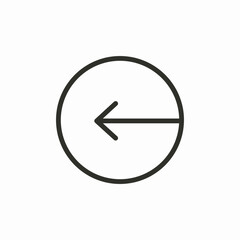 circle left arrow icon sign vector