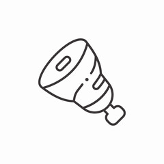 cooked ham vector icon sign vector