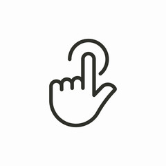 finger tap icon sign vector