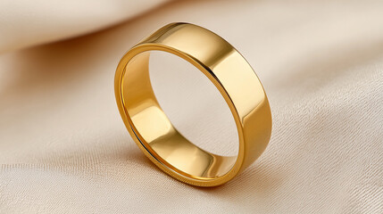 gold wedding rings. Layout for the designer and product advertising. Classic Plain Gold Wedding Band – 18K Yellow Gold Ring