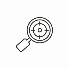 target search magnifier icon sign vector