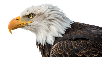 Attack eagle isolated on a white background PNG.AI GENERATED 