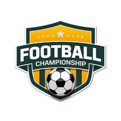 Stylish Football Championship Logo Design