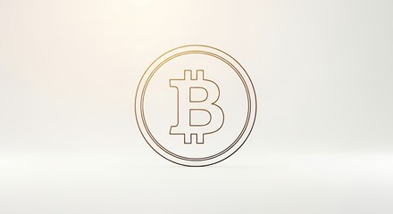 Bitcoin Cryptocurrency Coin Symbol Digital Currency Icon Finance and Technology Illustration